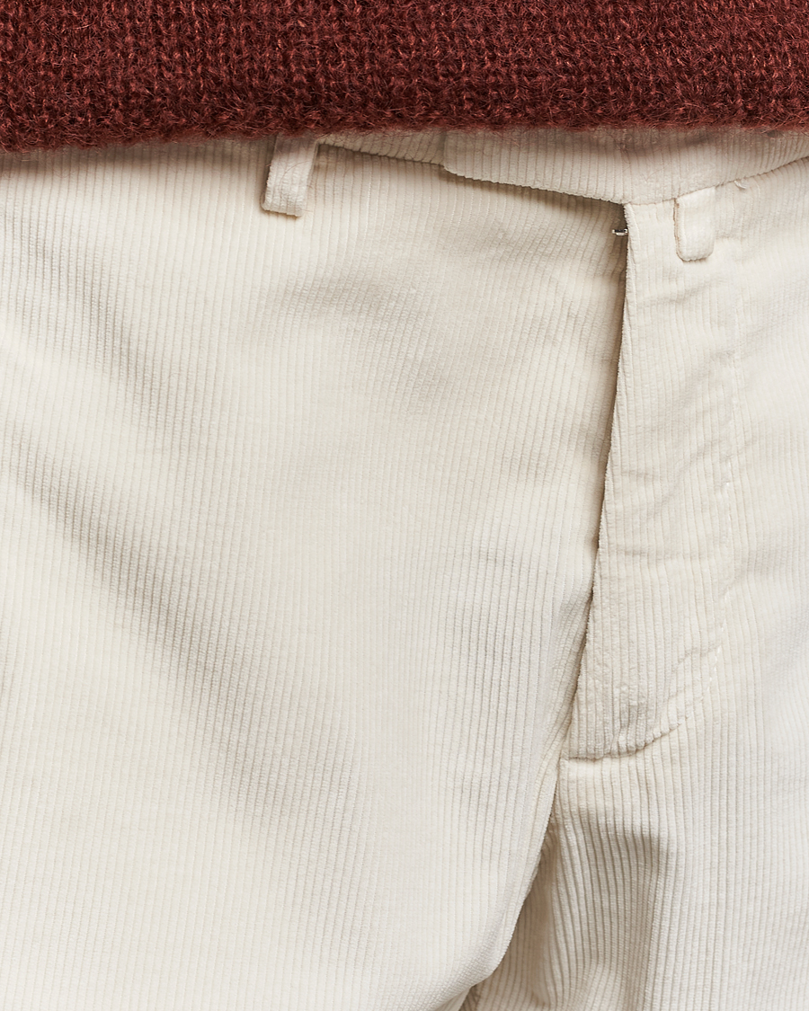 Herr | Byxor | Briglia 1949 | Slim Fit Corduroy Trousers Off White