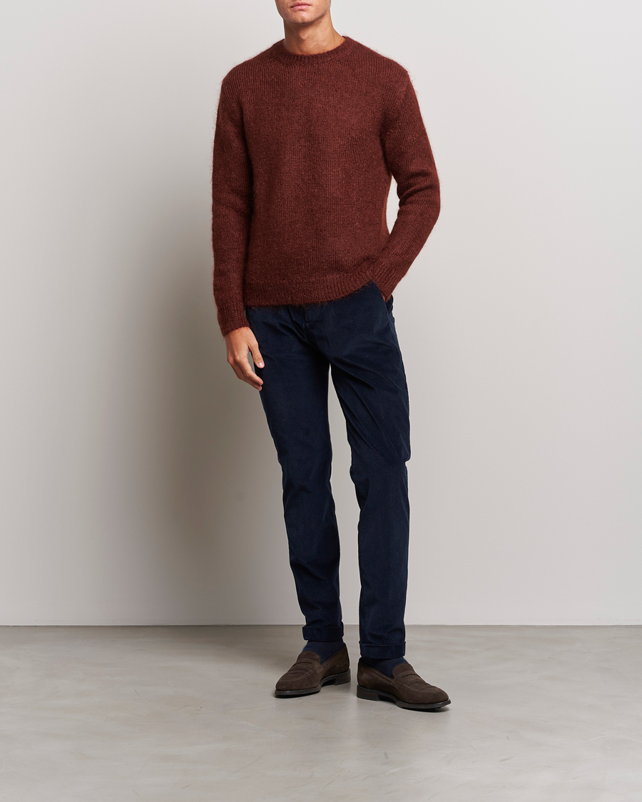 Herr | Byxor | Briglia 1949 | Slim Fit Corduroy Trousers Navy