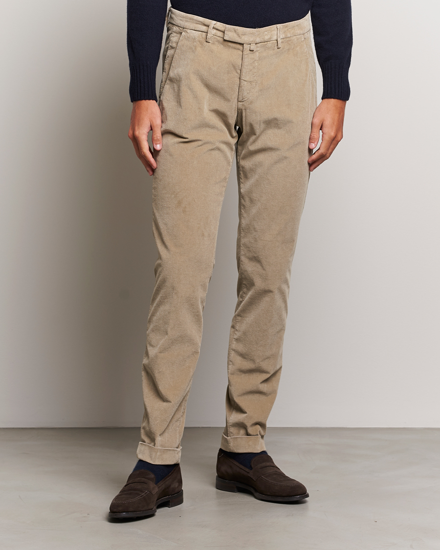 Herr | Byxor | Briglia 1949 | Slim Fit Corduroy Trousers Beige