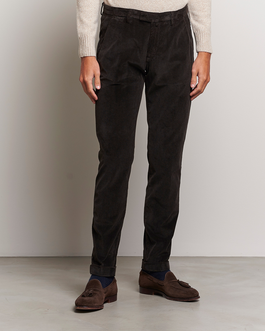 Herr | Byxor | Briglia 1949 | Slim Fit Corduroy Trousers Dark Brown
