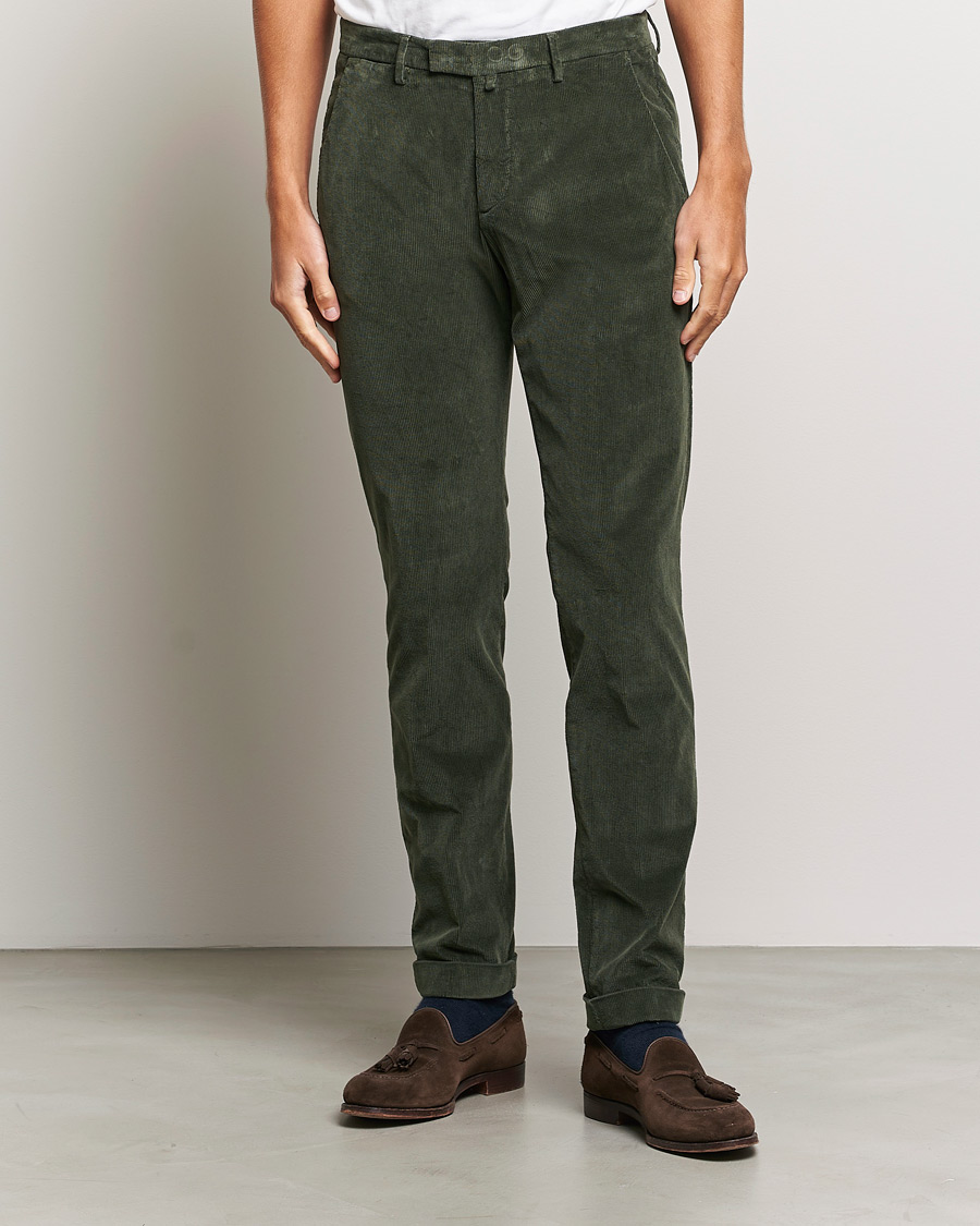 Herr | Byxor | Briglia 1949 | Slim Fit Corduroy Trousers Dark Green