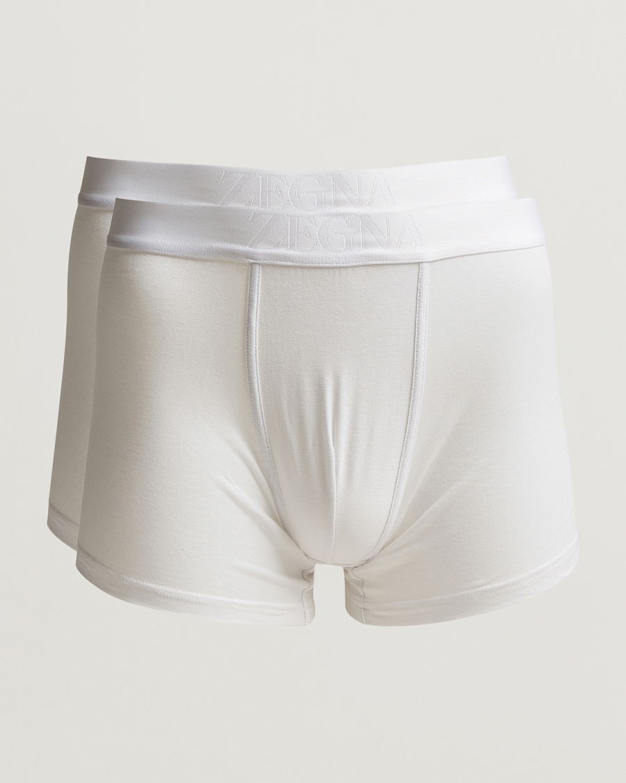 Herr |  | Zegna | 2-Pack Stretch Cotton Boxers White