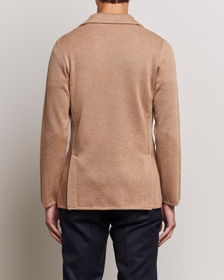 Herr | Kavajer | Lardini | Knitted Wool Blazer Beige