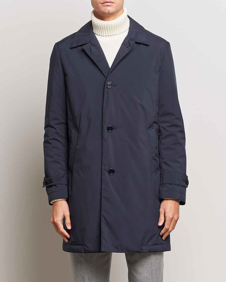 Herr | Jackor | Lardini | Packable Water Repellent Coat Navy