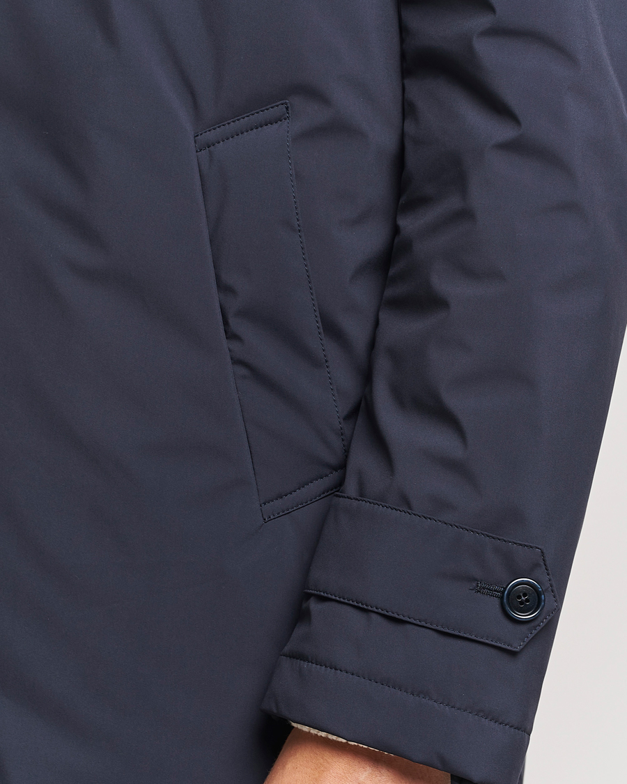Herr | Jackor | Lardini | Packable Water Repellent Coat Navy