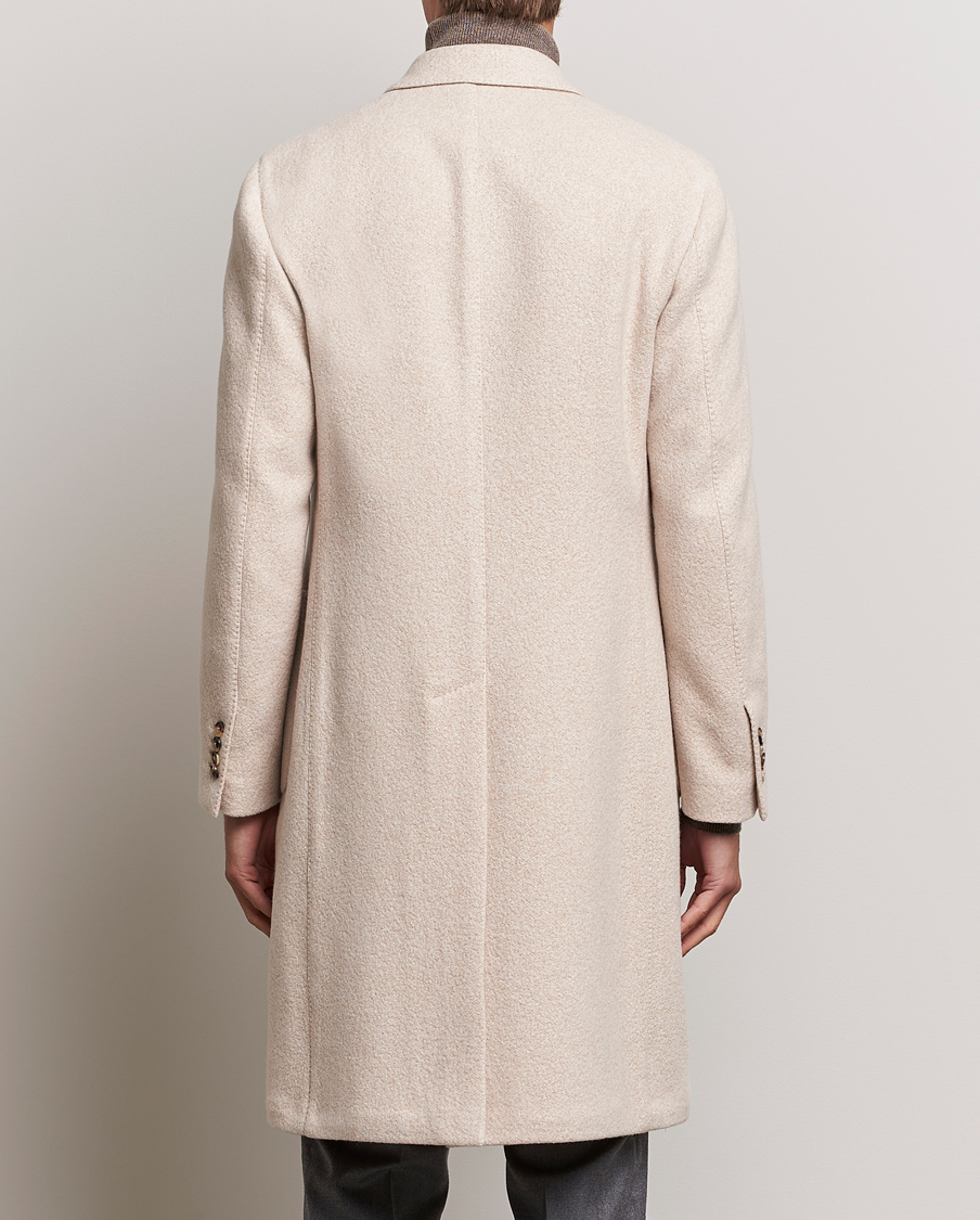 Herr | Jackor | Lardini | Wool/Silk/Cashmere Double Breasted Coat Beige