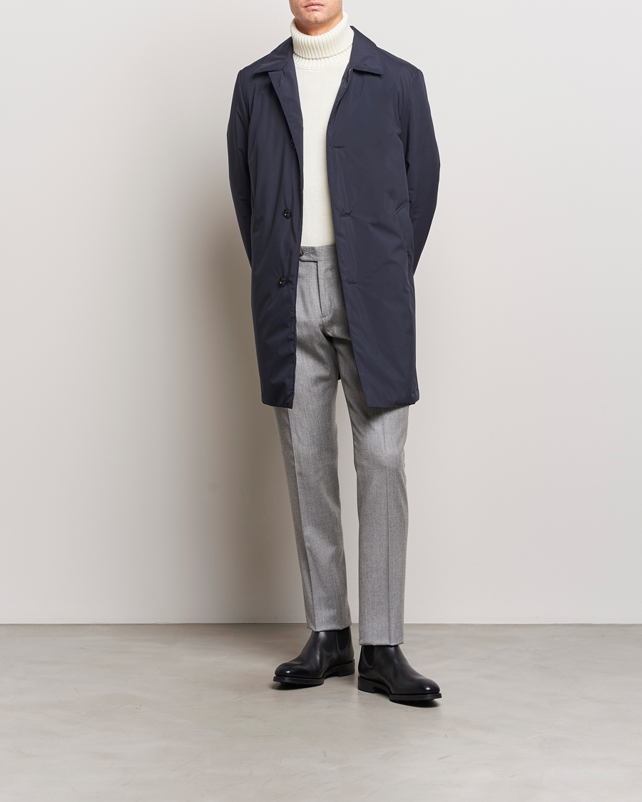 Herr | Byxor | Lardini | Wool/Cashmere One Pleat Trousers Light Grey