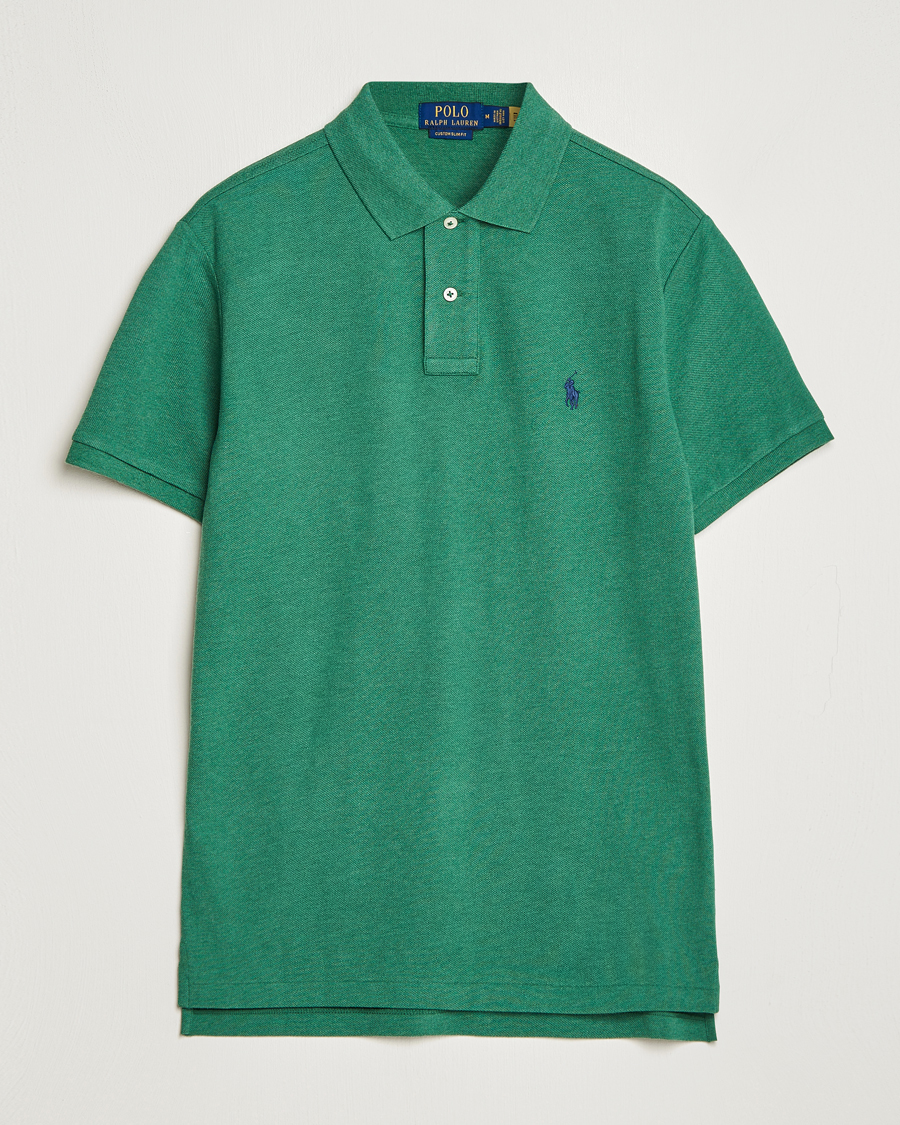 Herr | Pikéer | Polo Ralph Lauren | Custom Slim Fit Polo Green Heather