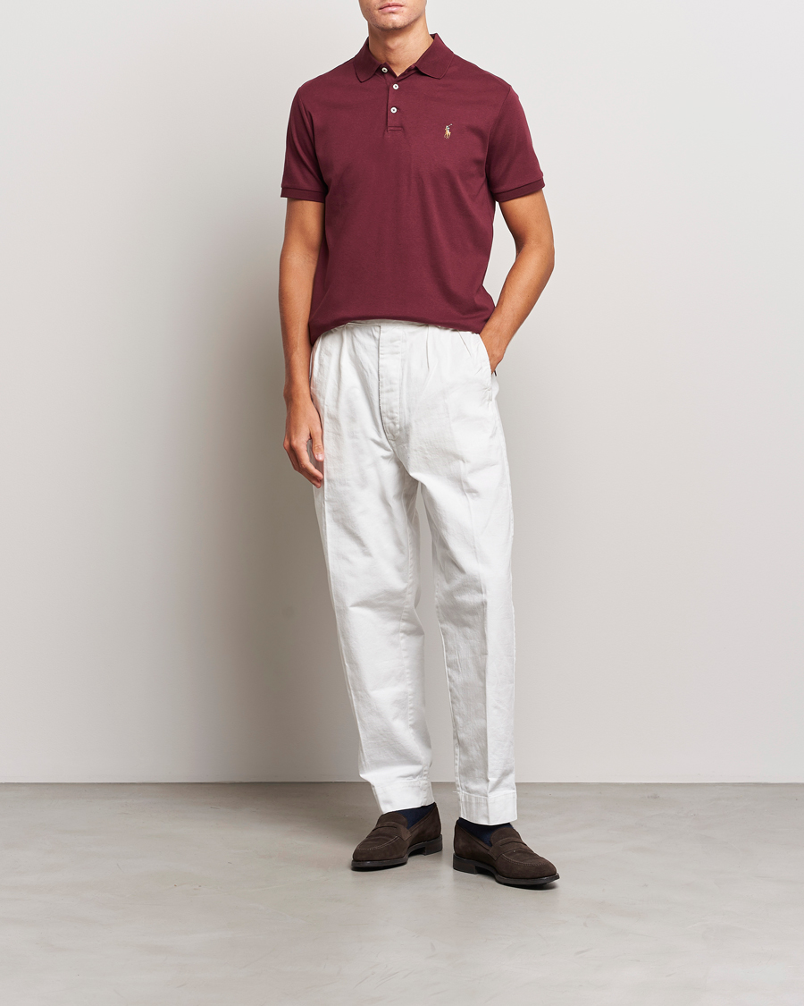 Herr | Pikéer | Polo Ralph Lauren | Luxury Pima Cotton Polo Harvard Wine