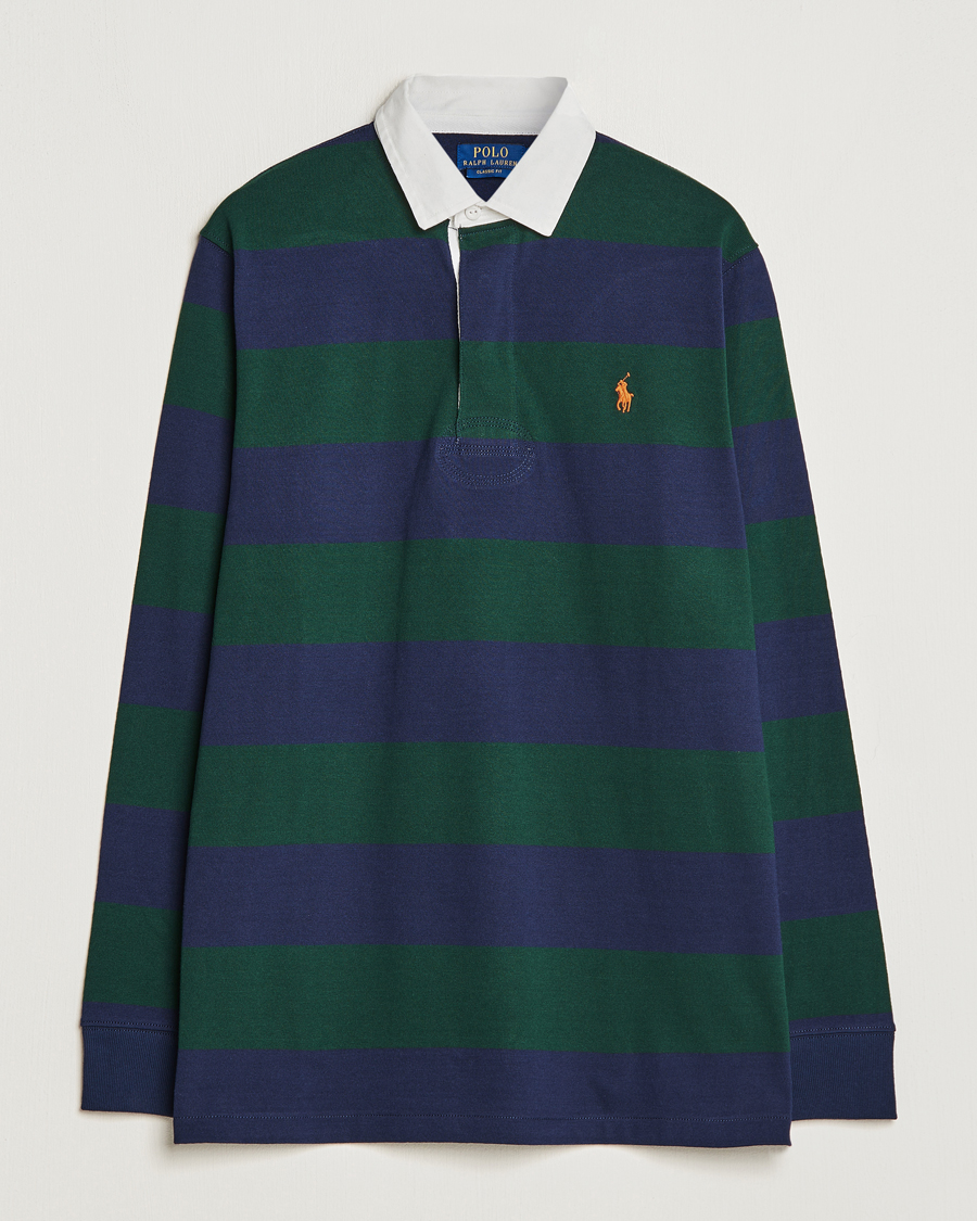 Herr | Tröjor | Polo Ralph Lauren | Jersey Striped Rugger Navy/Green