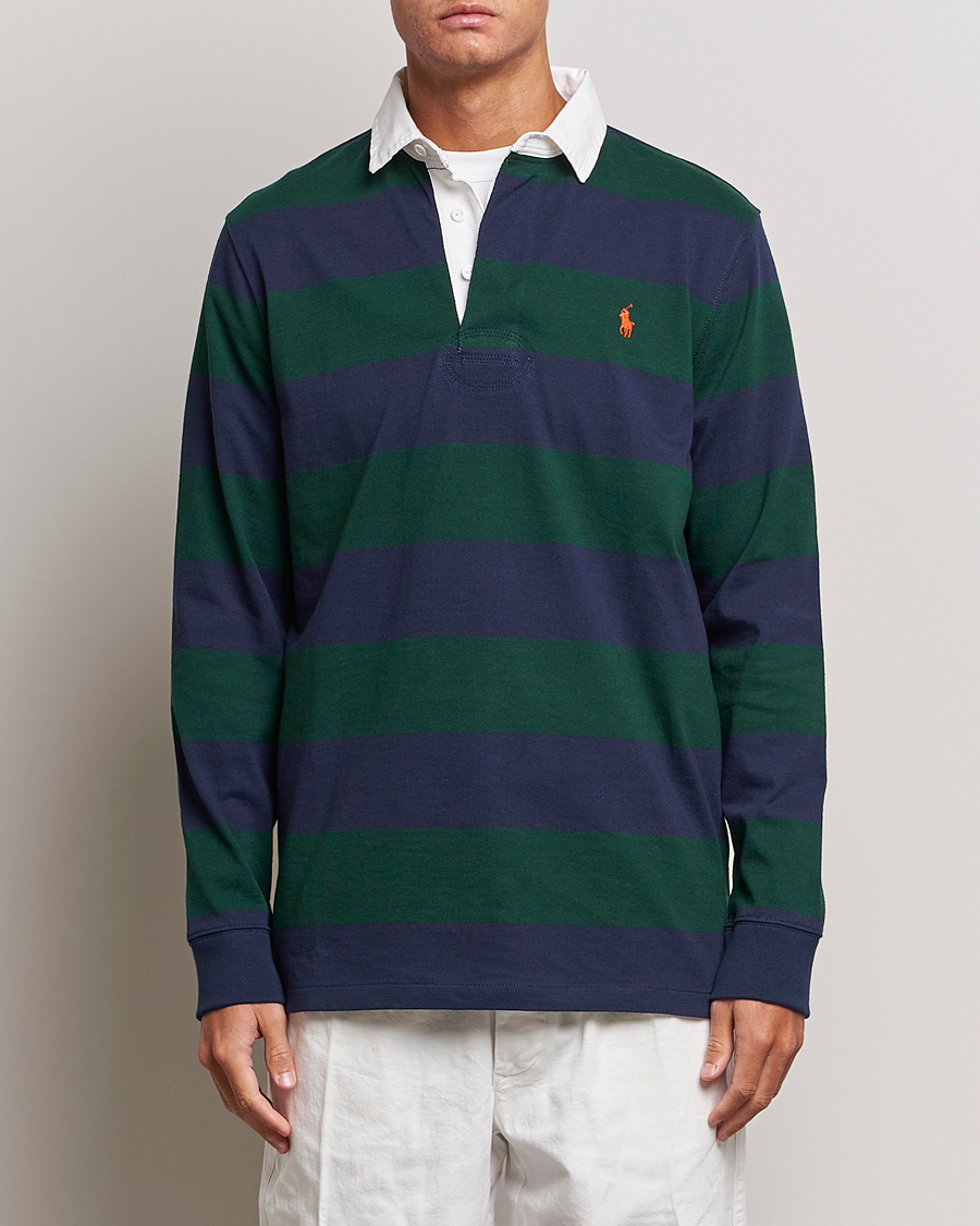 Herr | Tröjor | Polo Ralph Lauren | Jersey Striped Rugger Navy/Green