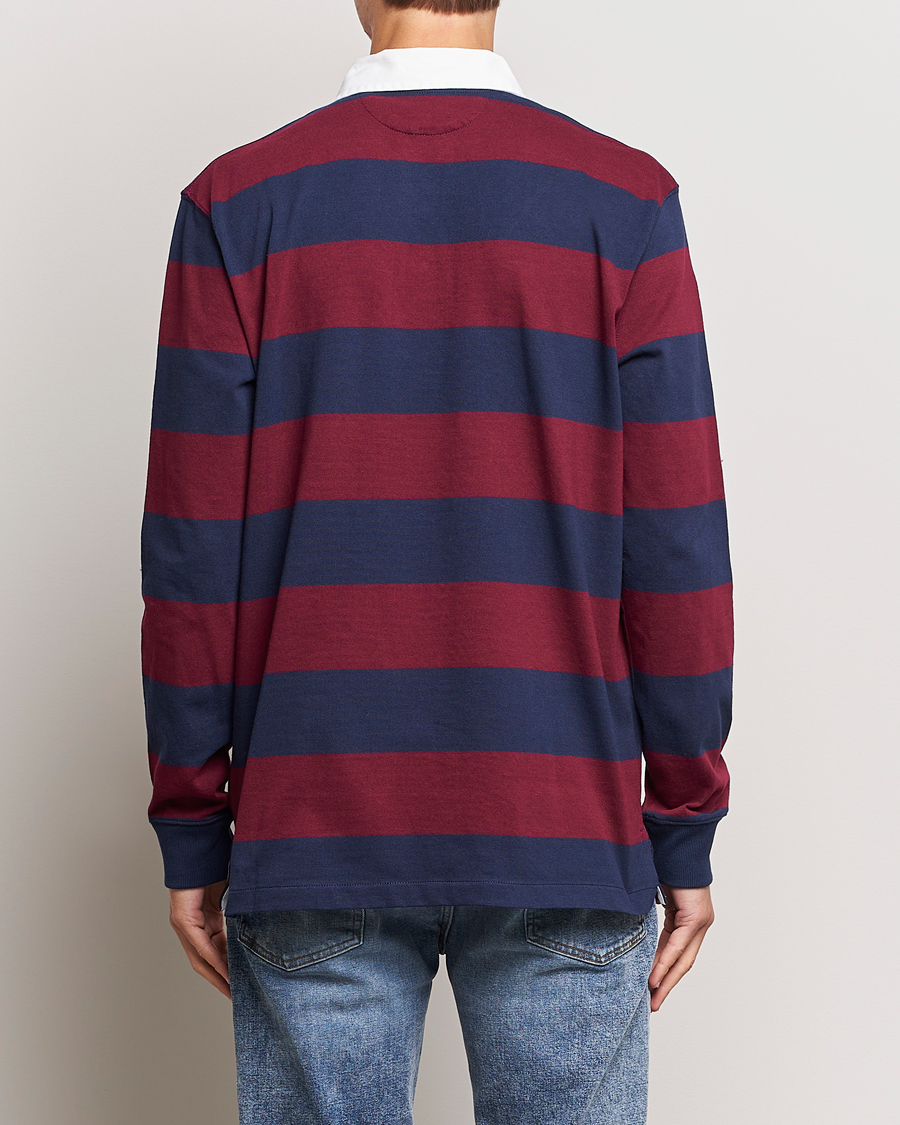 Herr | Tröjor | Polo Ralph Lauren | Jersey Striped Rugger Navy/Wine