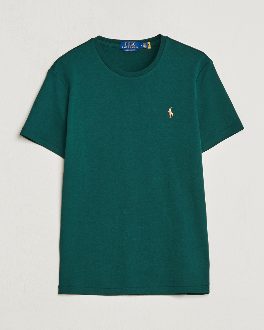 Herr | T-Shirts | Polo Ralph Lauren | Luxury Pima Cotton Crew Neck T-Shirt Hunt Club Green