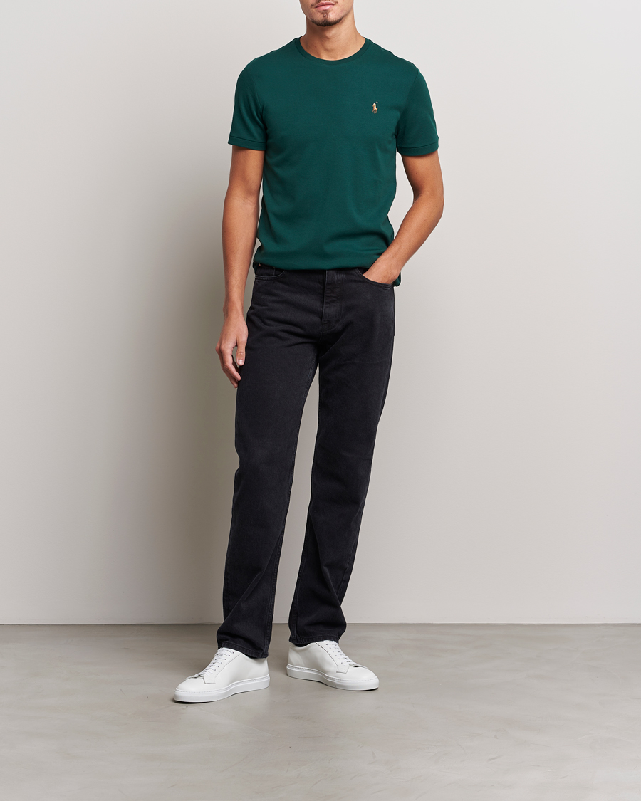 Herr | T-Shirts | Polo Ralph Lauren | Luxury Pima Cotton Crew Neck T-Shirt Hunt Club Green