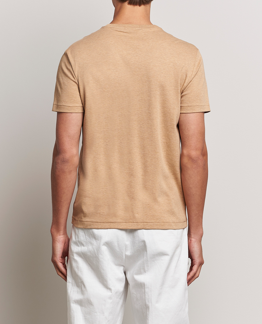 Herr | T-Shirts | Polo Ralph Lauren | Luxury Pima Cotton Crew Neck T-Shirt Camel Heather