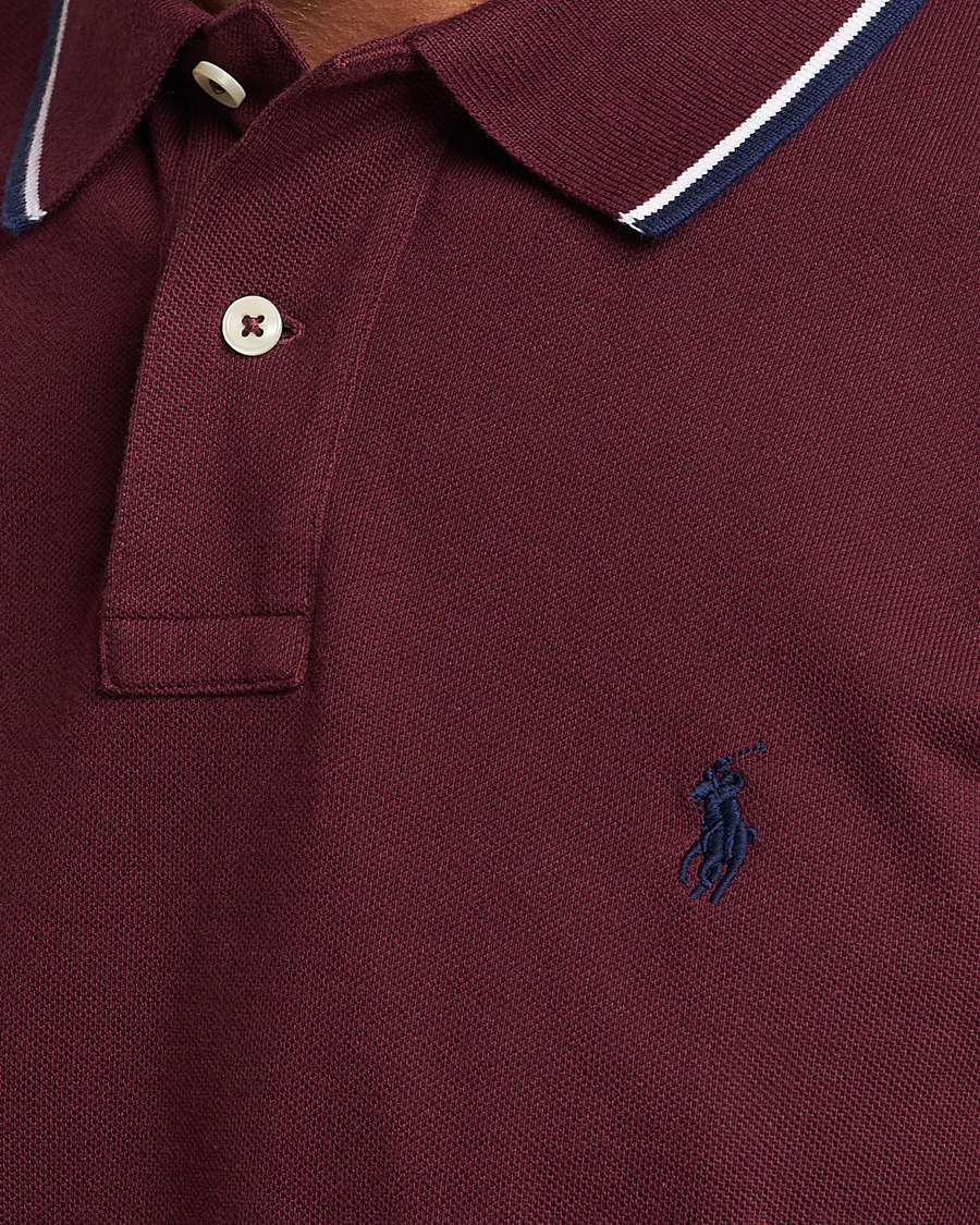 Herr | Pikéer | Polo Ralph Lauren | Custom Slim Fit Piped Polo Harvard Wine