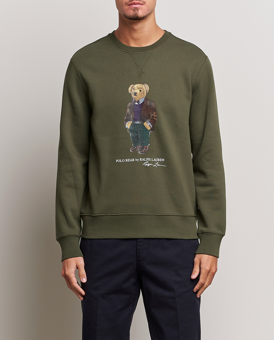 Herr | Tröjor | Polo Ralph Lauren | Printed Denim Bear Sweatshirt Expedition Olive