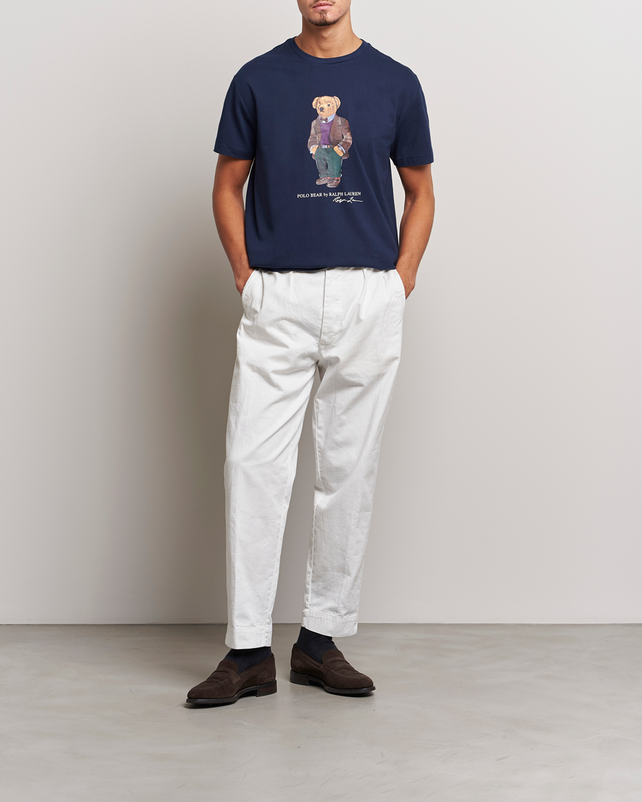 Herr | T-Shirts | Polo Ralph Lauren | Printed Heritage Bear T-Shirt Cruise Navy
