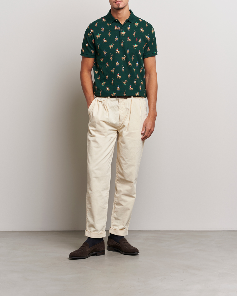 Herr | Pikéer | Polo Ralph Lauren | Custom Slim Fit Game Day Polo Hunt Club Green