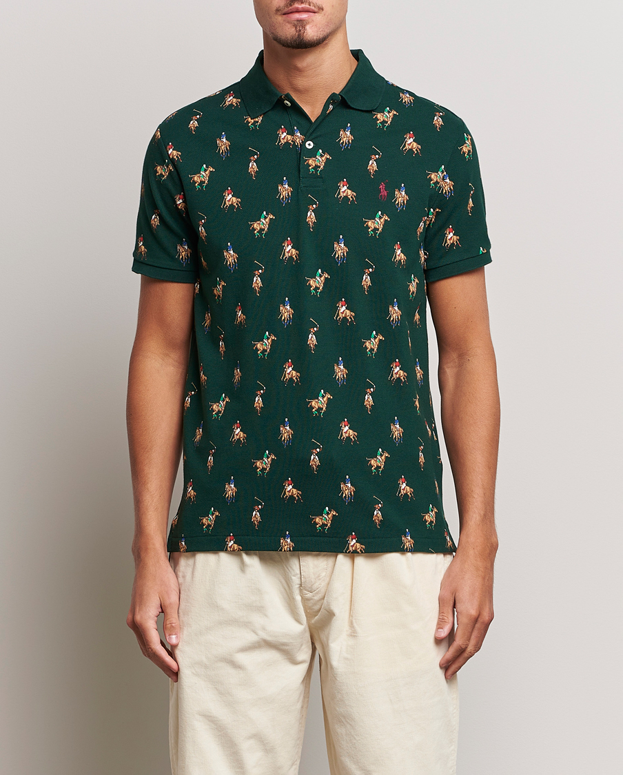 Herr | Pikéer | Polo Ralph Lauren | Custom Slim Fit Game Day Polo Hunt Club Green