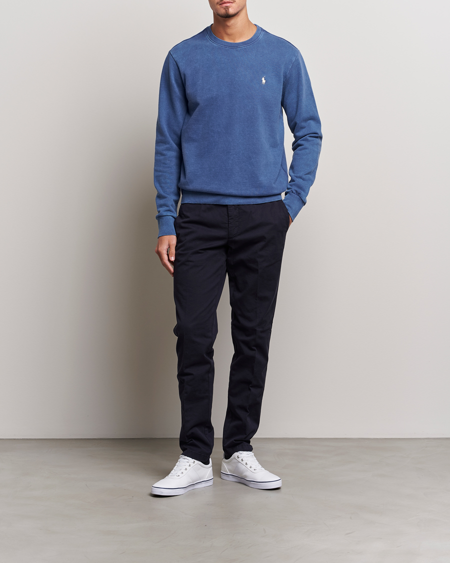 Herr | Tröjor | Polo Ralph Lauren | Loopback Terry Crew Neck Sweatshirt Light Navy