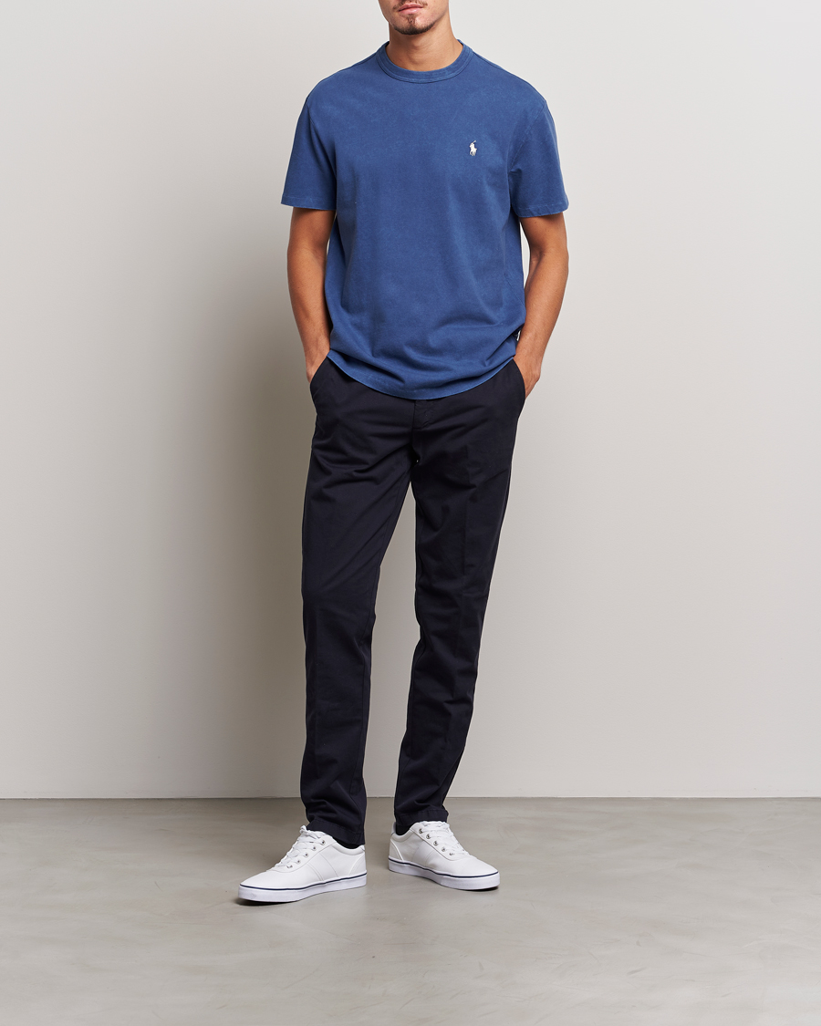 Herr | T-Shirts | Polo Ralph Lauren | Loopback Crew Neck T-Shirt Light Navy