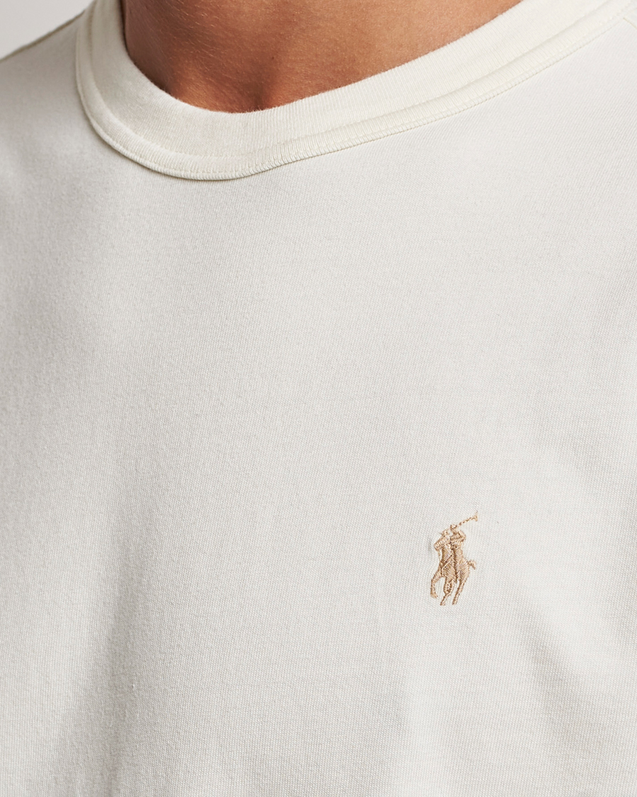 Herr | T-Shirts | Polo Ralph Lauren | Loopback Crew Neck T-Shirt Clubhouse Cream