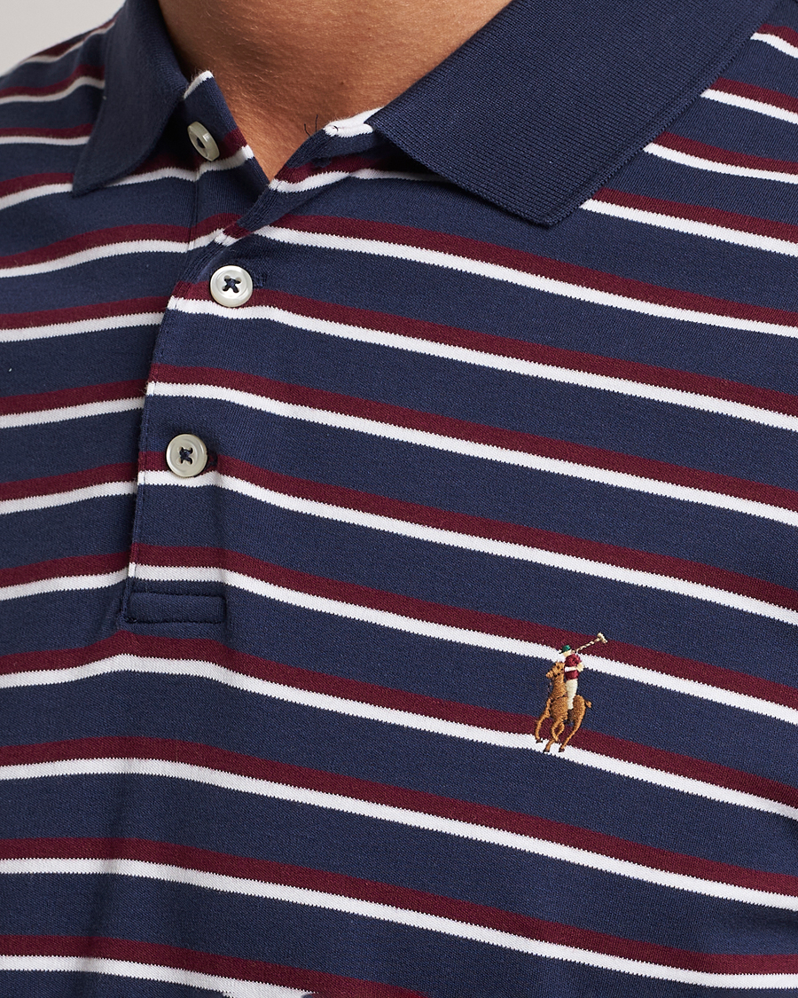 Herr | Pikéer | Polo Ralph Lauren | Luxury Pima Cotton Striped Polo French Navy/White