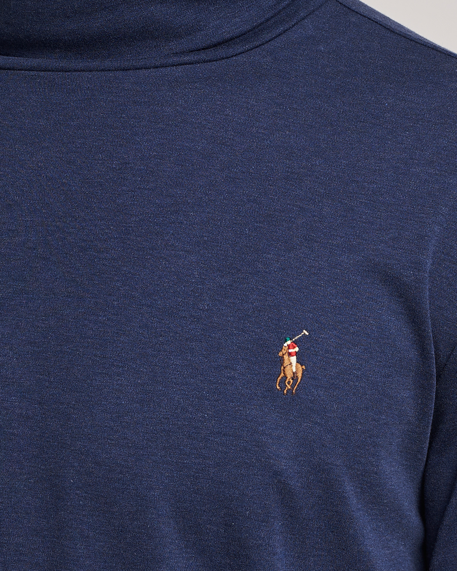 Herr | Tröjor | Polo Ralph Lauren | Luxury Pima Cotton Rollneck Spring Navy Heather