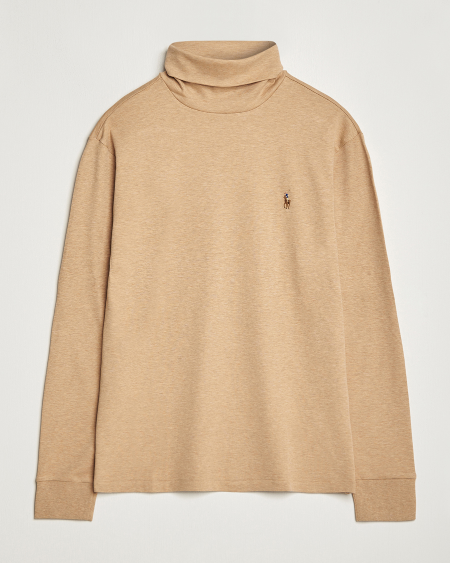 Herr | Tröjor | Polo Ralph Lauren | Luxury Pima Cotton Rollneck Camel Heather