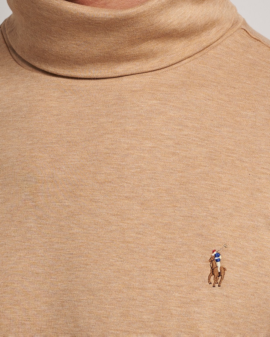 Herr | Tröjor | Polo Ralph Lauren | Luxury Pima Cotton Rollneck Camel Heather