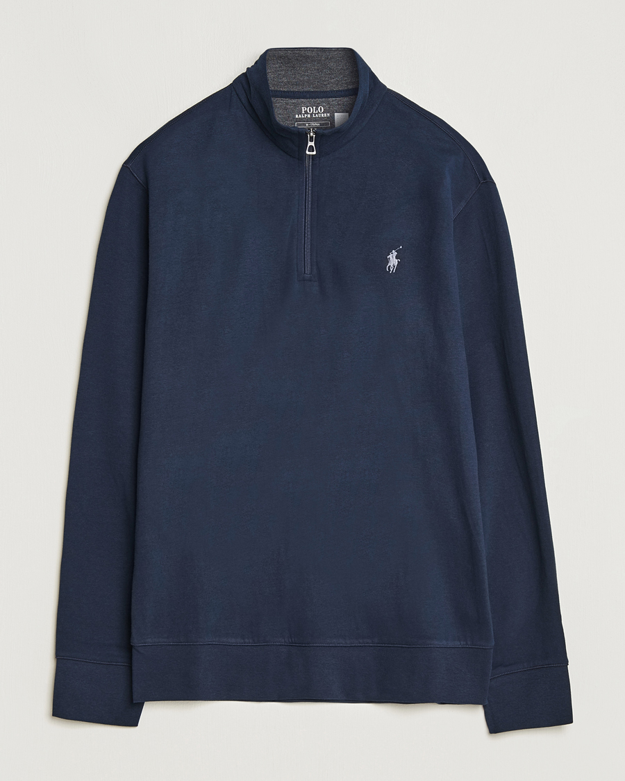 Herr | Tröjor | Polo Ralph Lauren | Tech Double Knit Half Zip Aviator Navy
