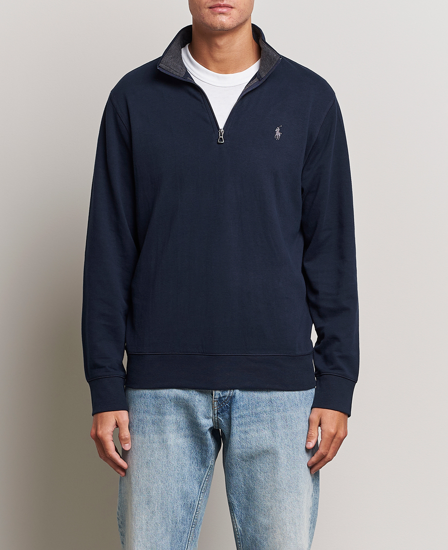 Herr | Tröjor | Polo Ralph Lauren | Double Knit Half-Zip Sweater Aviator Navy