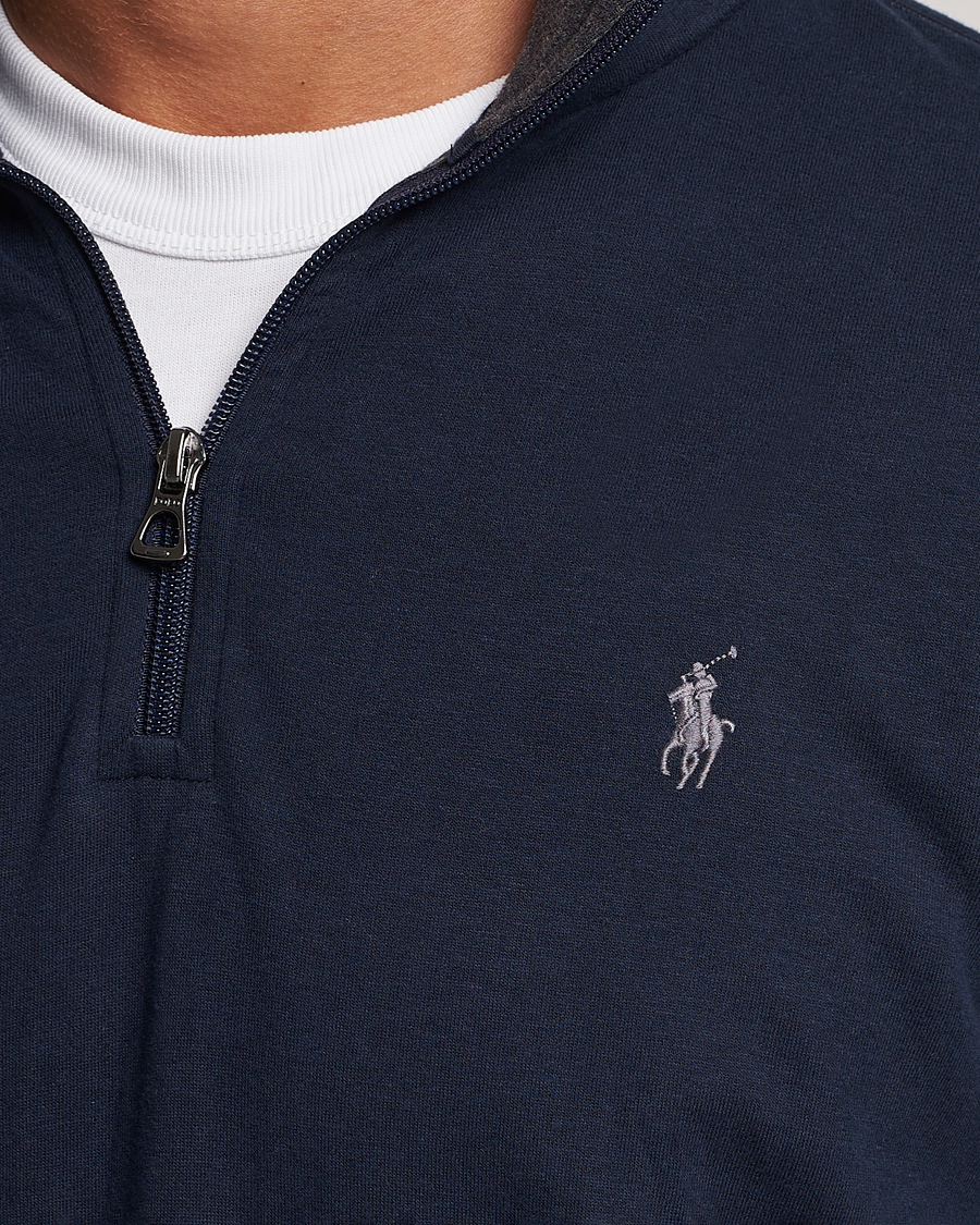 Herr | Tröjor | Polo Ralph Lauren | Double Knit Half-Zip Sweater Aviator Navy