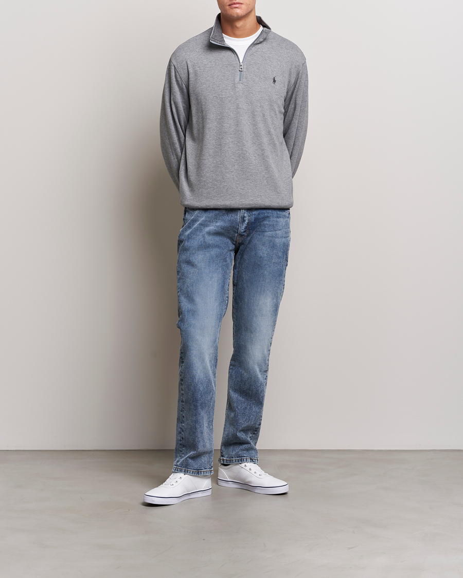 Herr | Tröjor | Polo Ralph Lauren | Tech Double Knit Half Zip Steel Heather