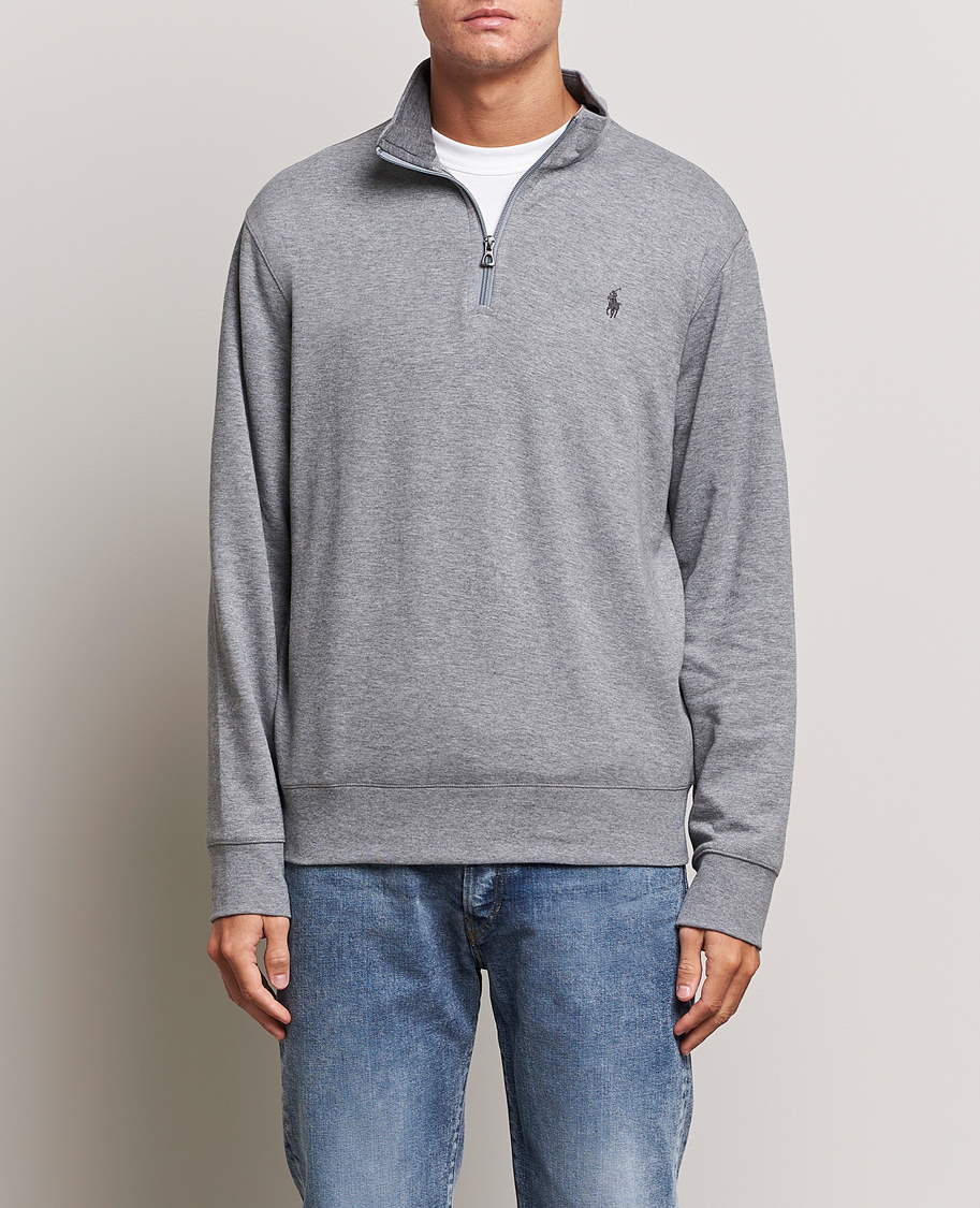 Herr | Tröjor | Polo Ralph Lauren | Tech Double Knit Half Zip Steel Heather