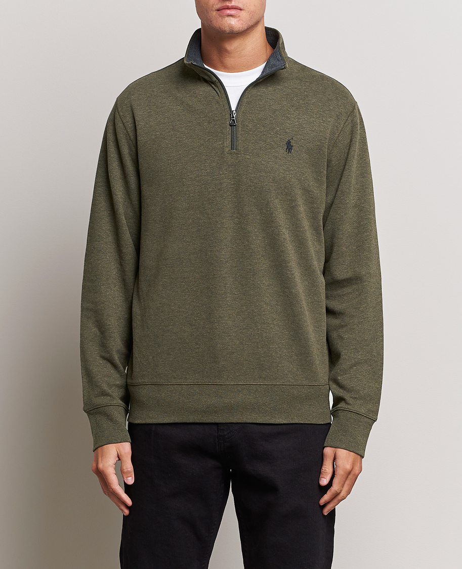 Herr | Tröjor | Polo Ralph Lauren | Tech Double Knit Half Zip Olive Heather