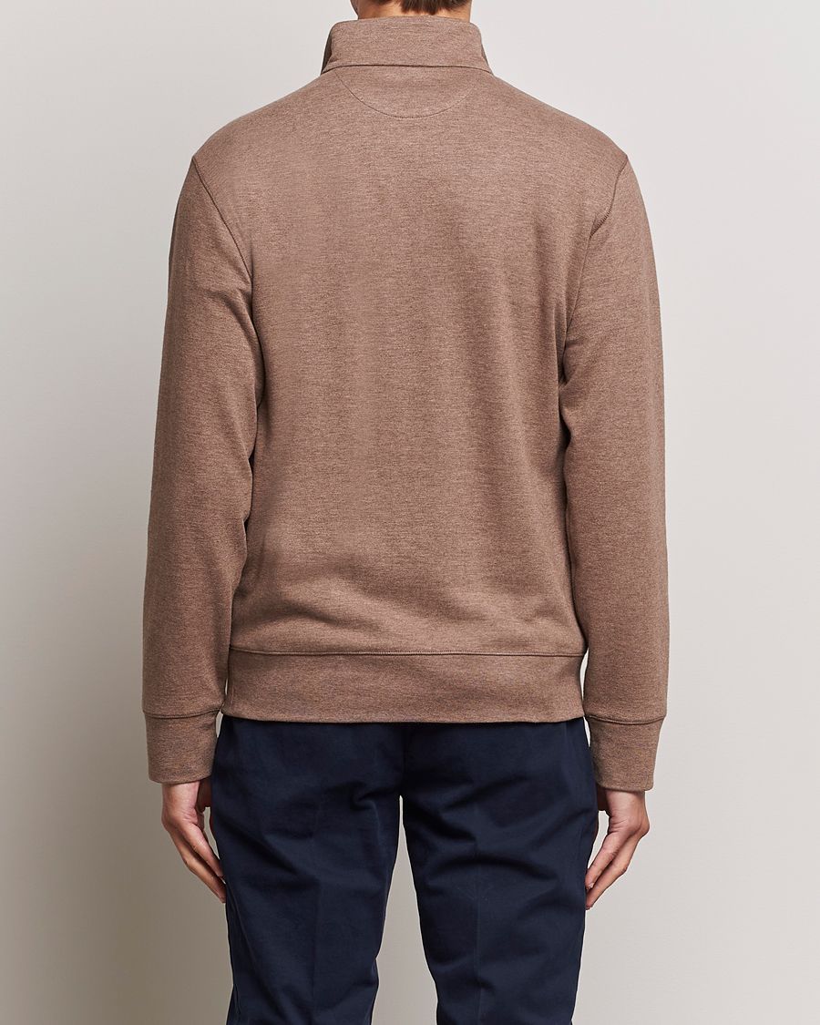 Herr | Tröjor | Polo Ralph Lauren | Tech Double Knit Half Zip Brown Heather