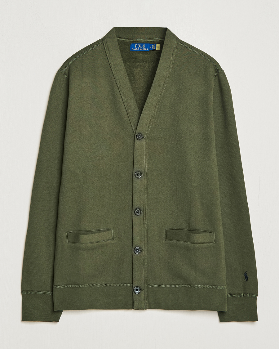 Herr | Tröjor | Polo Ralph Lauren | RL Fleece Cardigan Armadillo Green