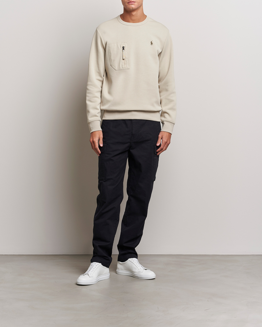 Herr | Tröjor | Polo Ralph Lauren | Double Knit Pocket Sweatshirt Classic Stone
