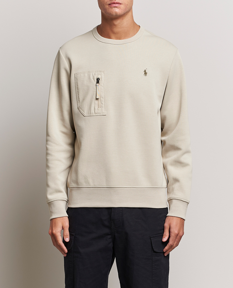 Herr | Tröjor | Polo Ralph Lauren | Double Knit Pocket Sweatshirt Classic Stone