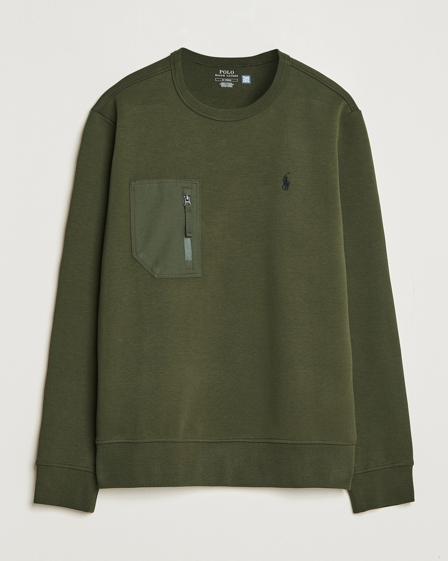 Herr | Tröjor | Polo Ralph Lauren | Double Knit Pocket Sweatshirt Company Olive