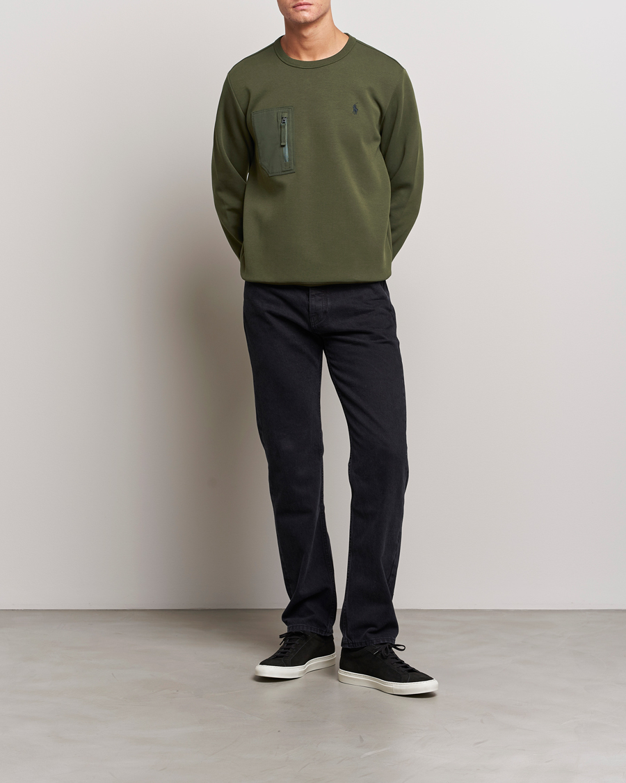 Herr | Tröjor | Polo Ralph Lauren | Double Knit Pocket Sweatshirt Company Olive