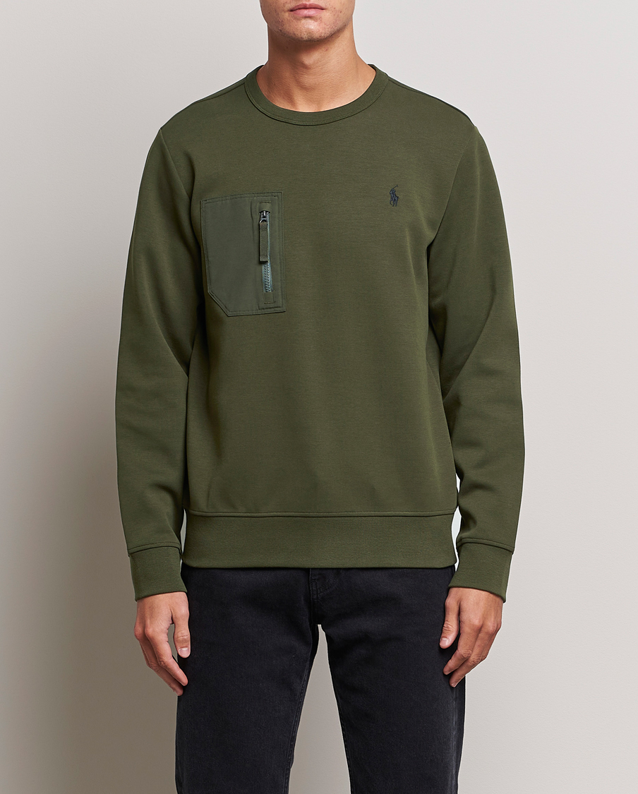 Herr | Tröjor | Polo Ralph Lauren | Double Knit Pocket Sweatshirt Company Olive