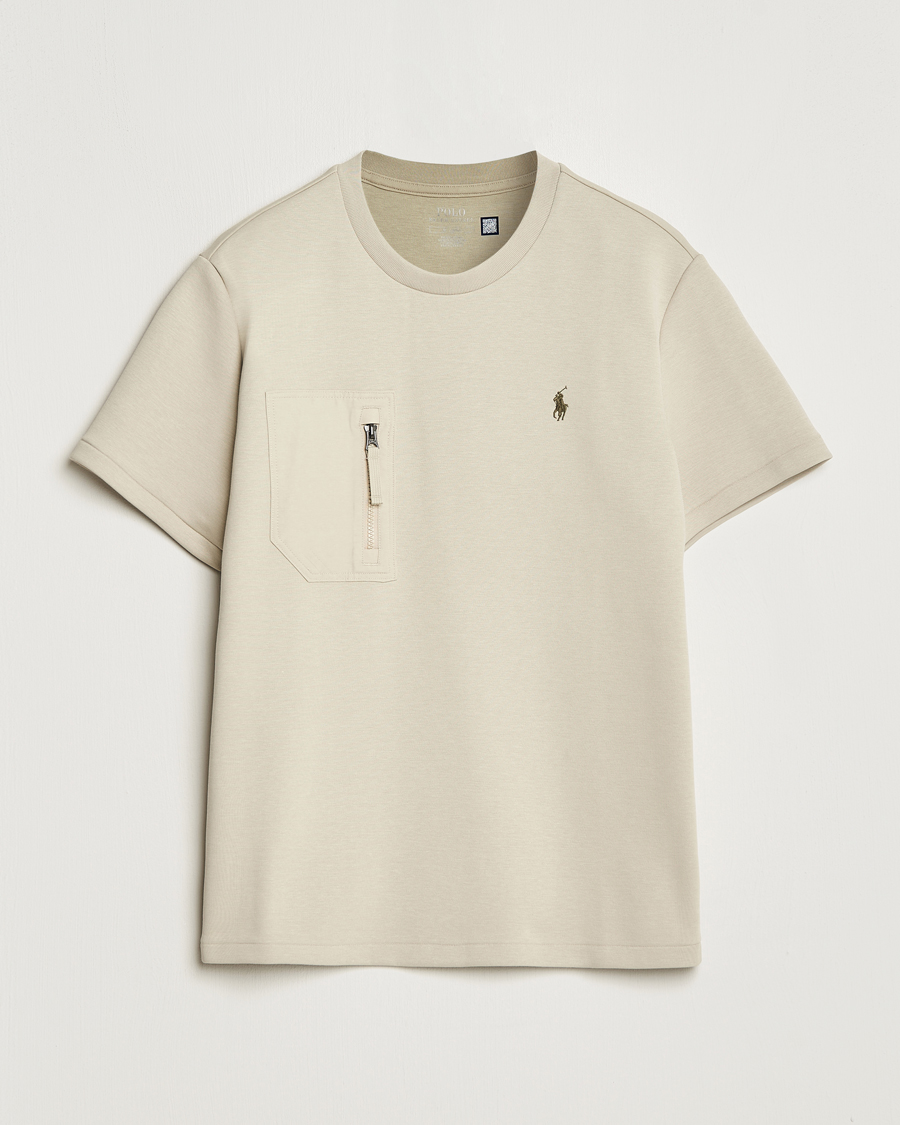 Herr | T-Shirts | Polo Ralph Lauren | Double Knit Pocket T-Shirt Classic Stone