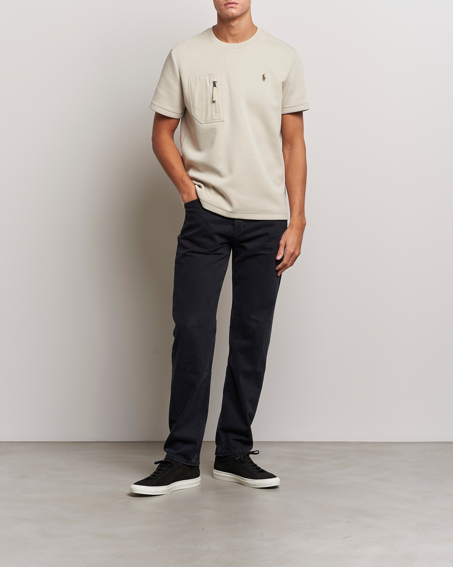Herr | T-Shirts | Polo Ralph Lauren | Double Knit Pocket T-Shirt Classic Stone