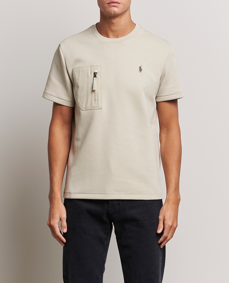 Herr | T-Shirts | Polo Ralph Lauren | Double Knit Pocket T-Shirt Classic Stone