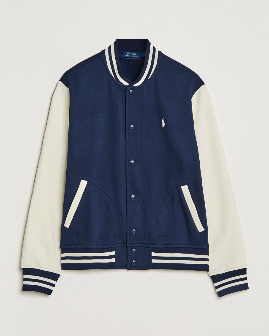 Herr | Jackor | Polo Ralph Lauren | Athletic Fleece Varsity Jacket Navy/Cream