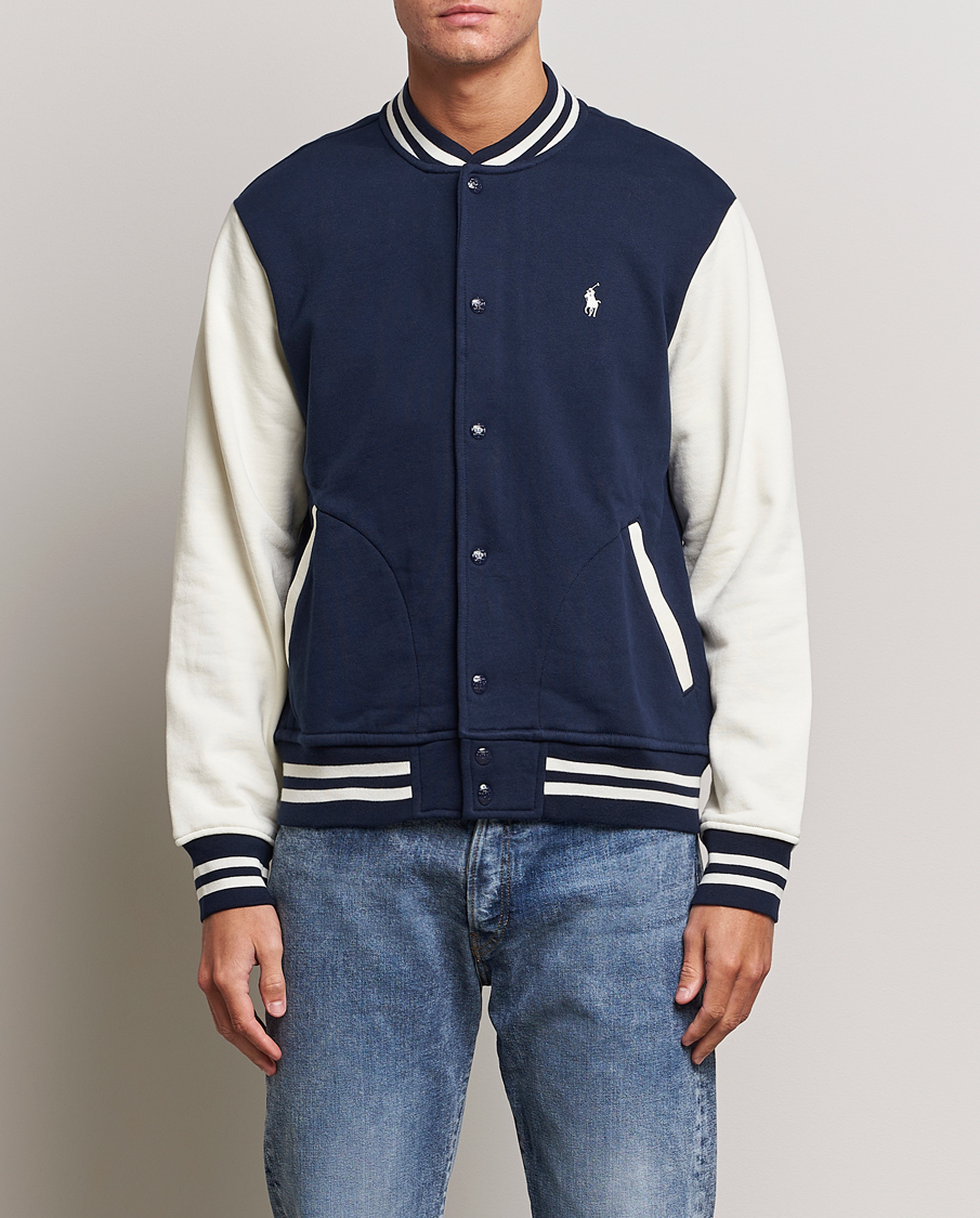 Herr | Casual jackor | Polo Ralph Lauren | Athletic Fleece Varsity Jacket Navy/Cream