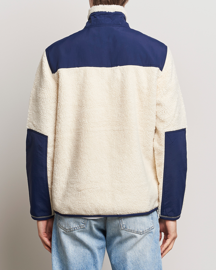Herr | Tröjor | Polo Ralph Lauren | Bonded Sherpa Full Zip Sweater Cream/Newport Navy